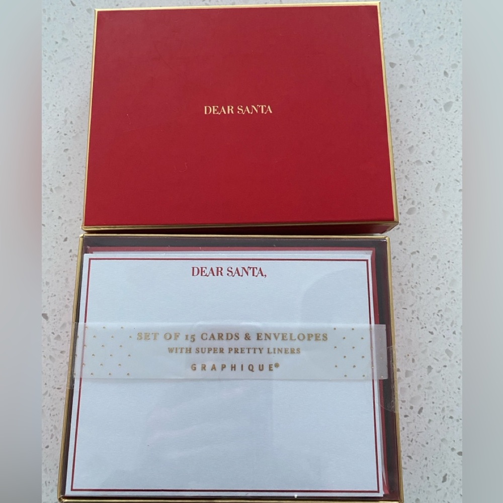 GRAPHIQUE DE FRANCE set of 39 cards & envelopes DEAR SANTA letter NEW IN BOX NIB